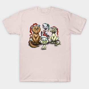 Cats in Christmas Hats T-Shirt